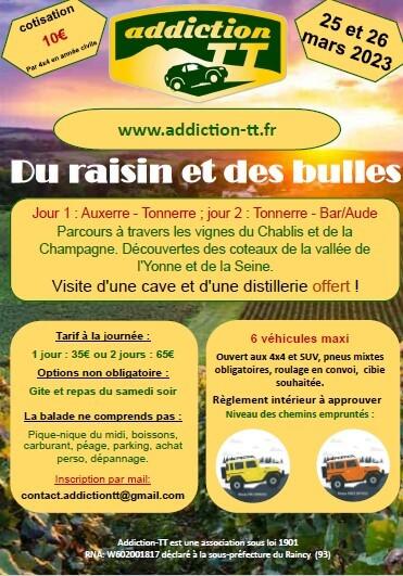 Balade du club 4x4 addiction tt du raisin et des bulles mars 2024