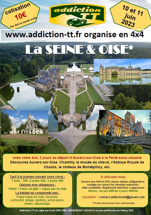 Club 4x4 addiction tt balade seine oise du 10 et 11 juin 2023