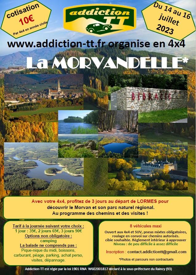 Le club 4x4 addiction tt propose la morvandelle du 14 au 16 juillet 2023